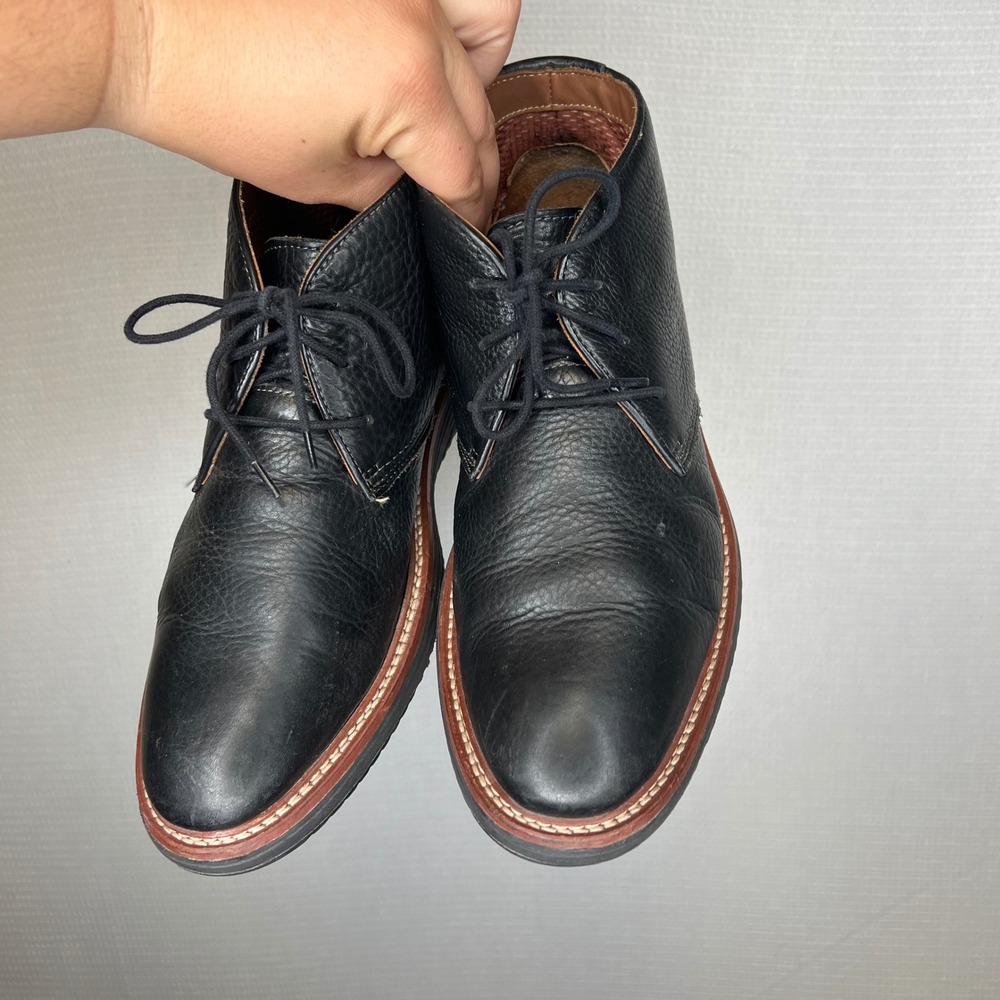 Johnston & Murphy Mens Black Tumbled Leather Chukka Boots 20-4321 Size 8M - Picture 2 of 8